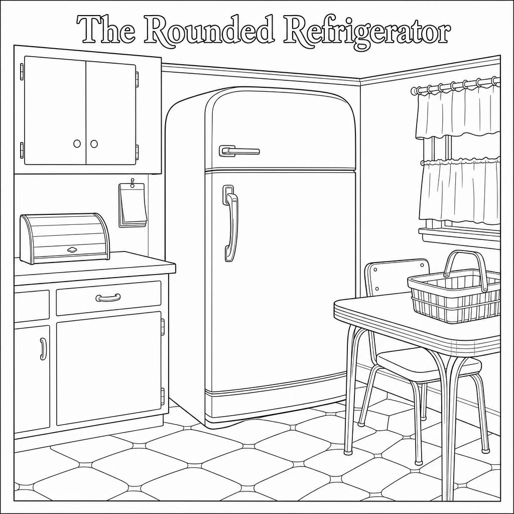 Sample coloring page — The Rounded Refrigerator