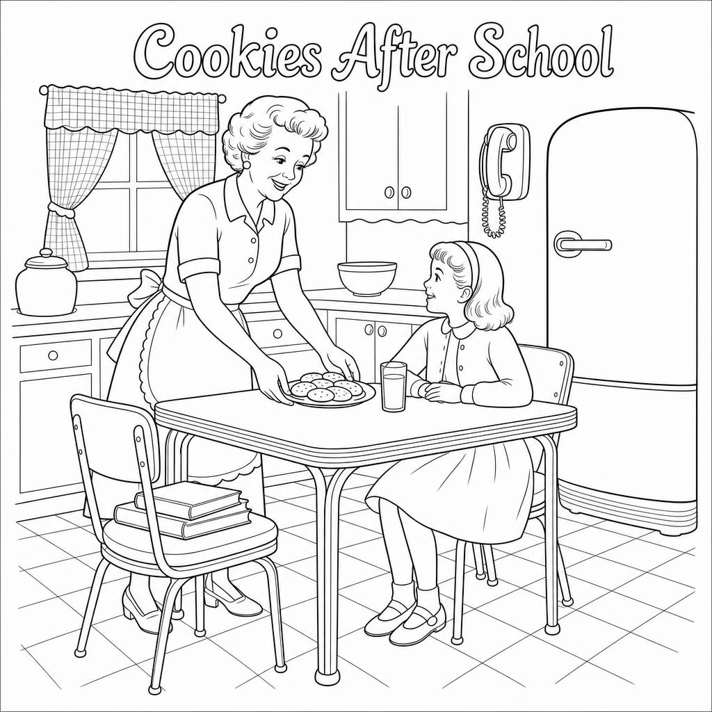 Sample coloring page — Cookies After School