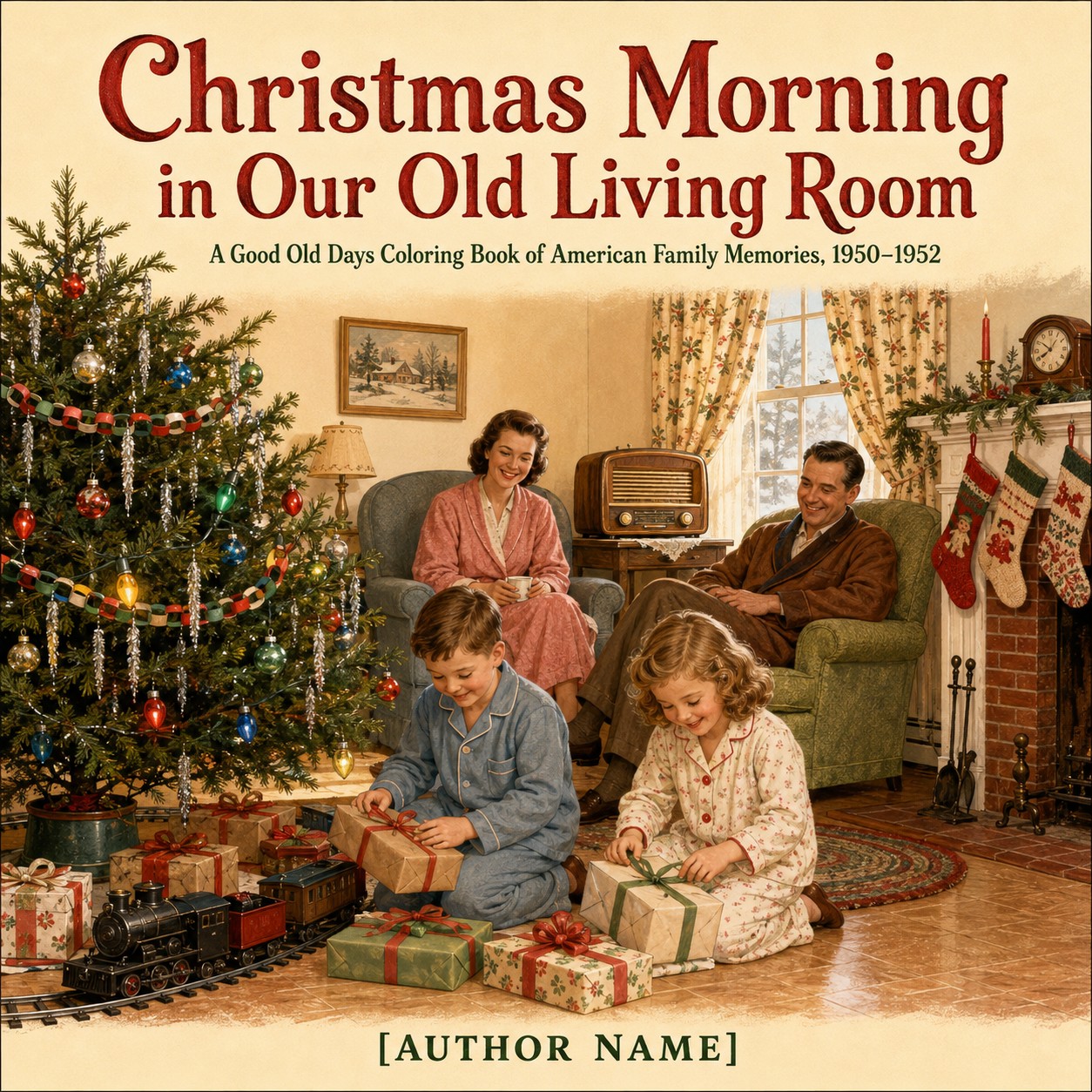 Sample full-color cover — Christmas Morning in Our Old Living Room