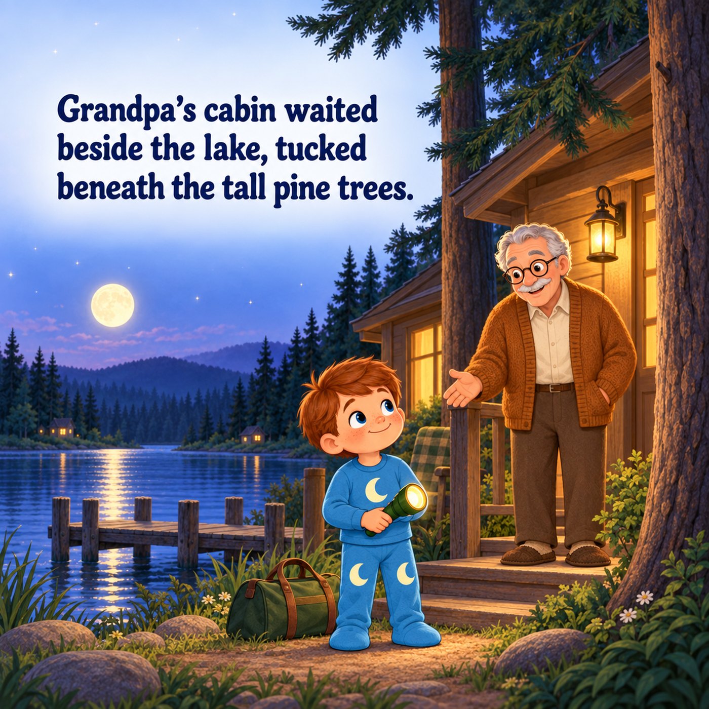 Henry and the Cabin That Sang Goodnight, page 1, full-color edition