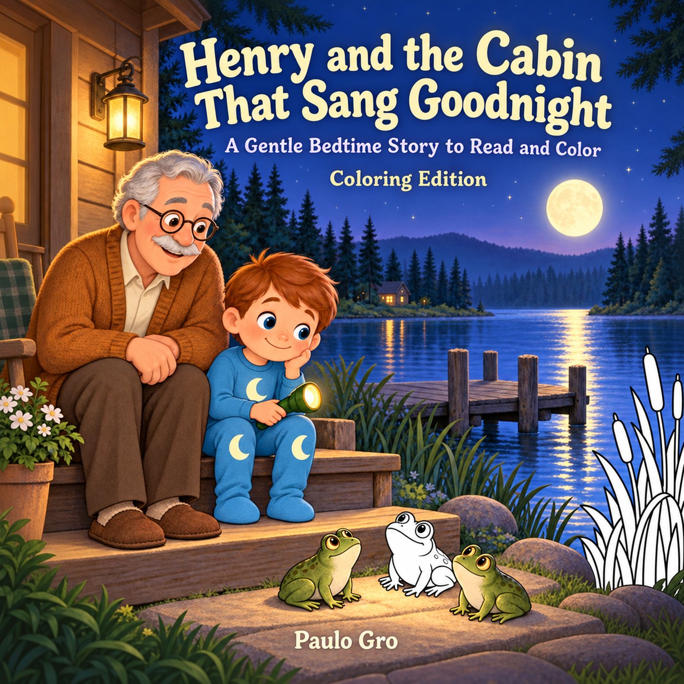 Henry and the Cabin That Sang Goodnight, Coloring Edition front cover